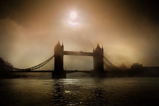 Fog over London's Tower Bridge: The UK is still facing EU legal action for illegal levels of air pollution. Photo: In Pictures Ltd./Corbis via Getty Images