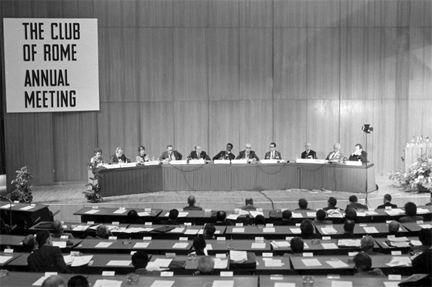 An annual meeting of the Club of Rome, which published the Limits to Growth in 1972, in Berlin. Photo: Rogge/ullstein bild via Getty Images
