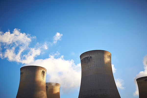 Energy, cooling towers at Drax power plant (photograph: Drax)