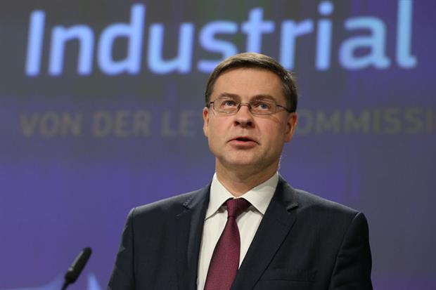 Dombrovskis: urged creation of "more sustainable and resilient economy” (Photo by Dursun Aydemir/Anadolu Agency via Getty Images)