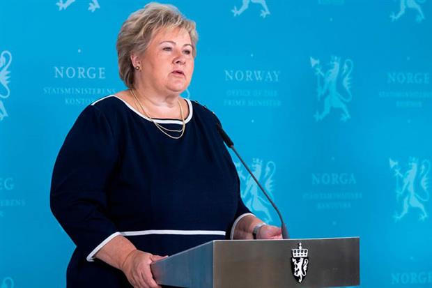 Erna Solberg: acknowledged that CCS was “still an immature mitigation solution in many ways” (Photo by BERIT ROALD/NTB Scanpix/AFP via Getty Images)