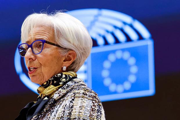 Christine Lagarde: the ECB has pledged to set up a dedicated climate change policy team reporting directly to its president (Photo by OLIVIER MATTHYS/POOL/AFP via Getty Images)