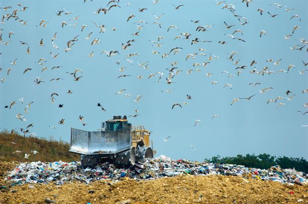 A landfill in Soignolles, near Paris. Campaigners worry banning the practice could lead to an over-reliance on incineration. Photo: Jean-Christophe Pratt/Construction Photography/Getty