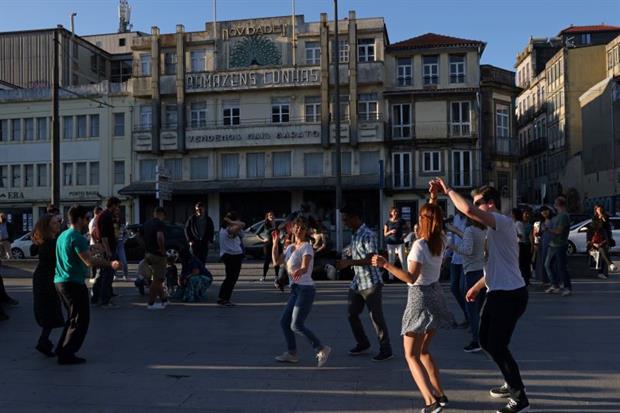 Dancers in the Portuguese city of Porto, April 2022, one of the cities included under the EU mission. Photo: Sean Gallup/Getty Images