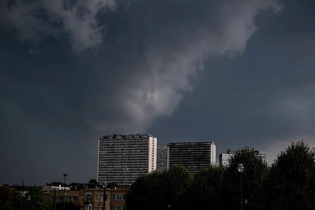 Brussels: the clear skies and clean air of the early days of lockdown gave way to summer storms in August (Photo by JASPER JACOBS/BELGA MAG/AFP via Getty Images)