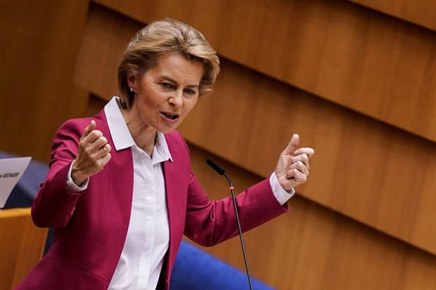 Ursula von der Leyen: plan will not only support the recovery, but will also invest in our future (Photo by KENZO TRIBOUILLARD/AFP via Getty Images)