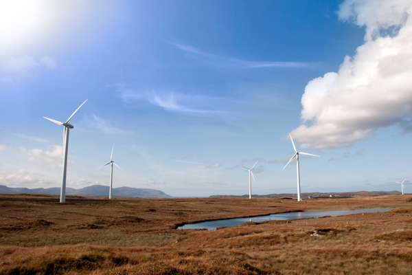 Renewables, wind farm in Ireland (photograph: David Morrison/123RF)