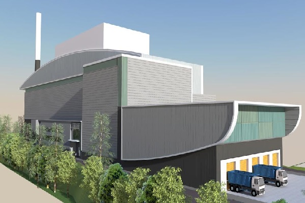 An artist's impression of the EfW plant