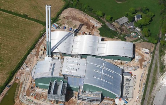 The EfW plant pictured during construction