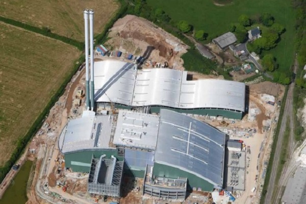 The plant pictured during construction 