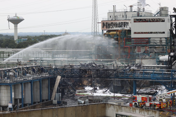 Operator Currenta is cleaning up the debris after the explosion at its EfW plant last week. Photograph: Currenta