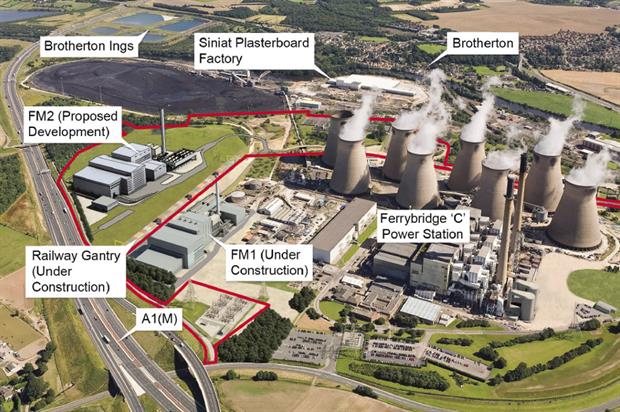 The Ferrybridge Multifuel 2 plant would be built alongside an existing coal-fired power station