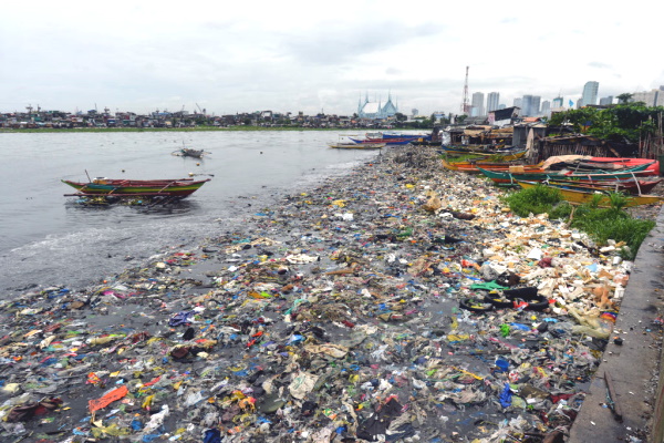Plastic waste is a chronic problem in Manila. Photograph: NurPhoto / Getty Images