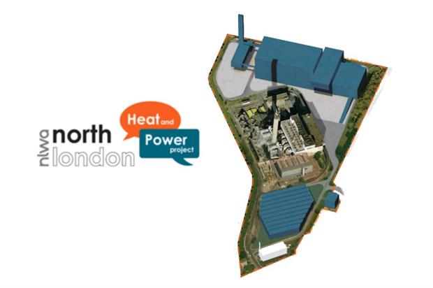 NLWA plans to replace the Edmonton EcoPark (centre) with a new plant (top)