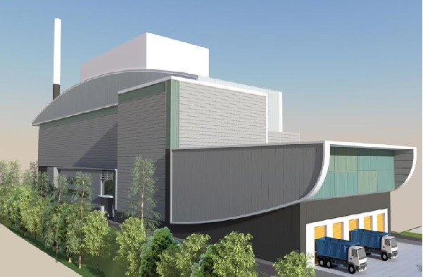 An artist's impression of the EfW plant