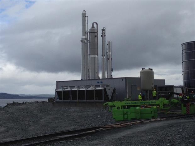 Purgas' biogas upgrading plant installed at the Skogn Papermill, Norway
