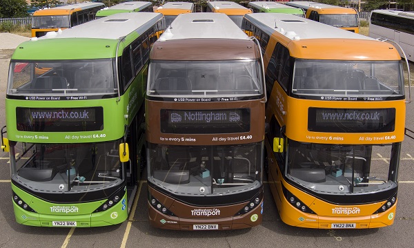 The biogas-powered buses