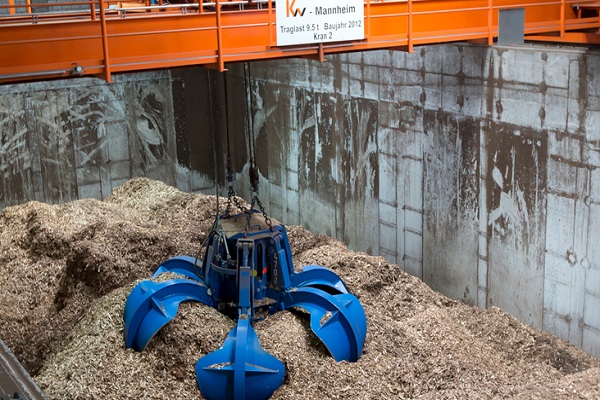 A biomass-fired plant