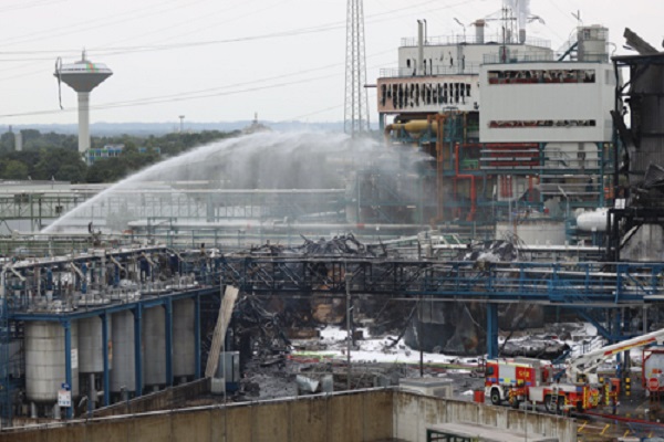 The aftermath of the explosion, image copyright Currenta