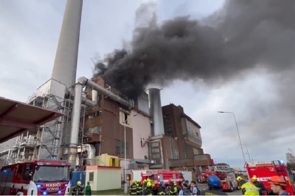 Fire at the EfW plant, image copyright @HasiciPraha