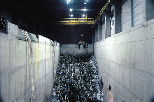 An EfW plant's waste bunker 