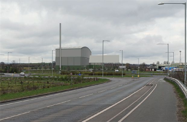 An artist's impression of the EfW plant