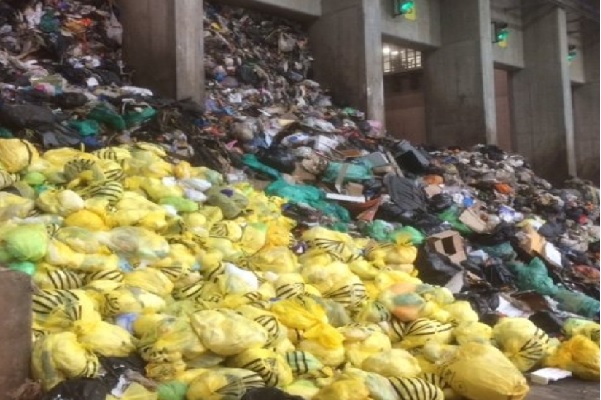 Waste inside the plant's tipping hall, image copyright Inside Croydon used with permission