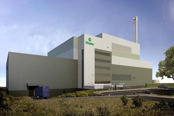 An artist's impression of Viridor's Overwood EfW plant