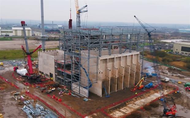 The Parc Adfer EfW plant under-construction earlier this year, image wtiparcadfer.co.uk