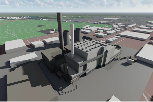 An artist's impression of the EfW plant
