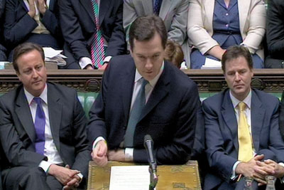 George Osborne delivering the comprehensive spending review