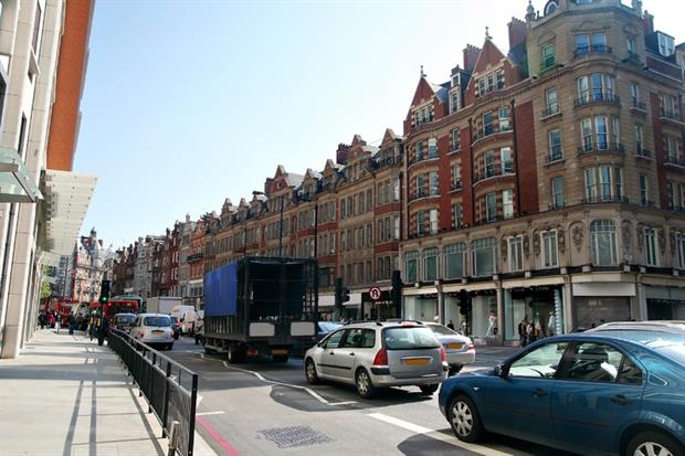 A busy street in London