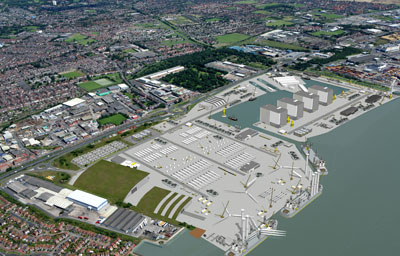 An artist's impression of Hull's revamped port