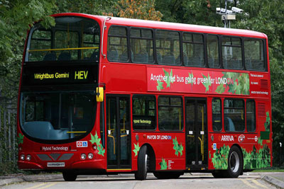 Hybrid bus, courtesy of TFL