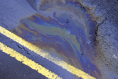 Oil spill on road (credit: Paul Pridsdale Pictures / Alamy)