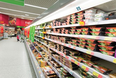 Refrigerators in ASDA (credit: Alex Segre / Alamy)