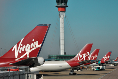 Virgin planes aircraft at terminal (credit: Virgin)