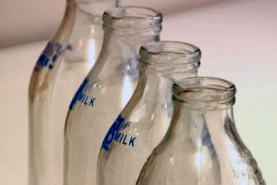 Milk bottles