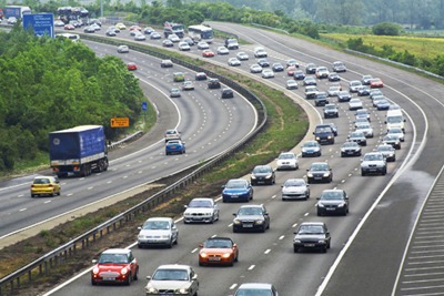 Motorway traffic. Credit:DBurke, Alamy