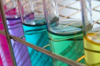 Chemicals in test tubes