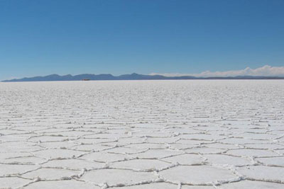 Salt flats in Salar de Uyuni, Bolivia