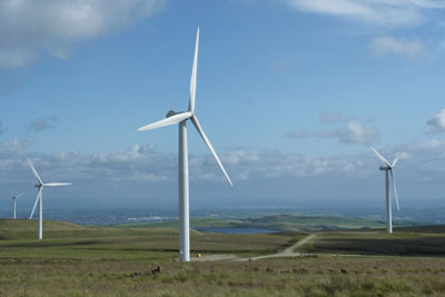 Scout Moor windfarm near Rochard could be expanded to become the first in England over 100MW (photo: Anthony Hatton/Peel Energy)