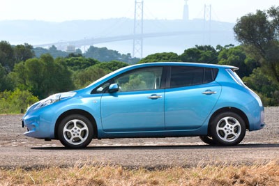 The Nissan Leaf is an example of a pure electric vehicle