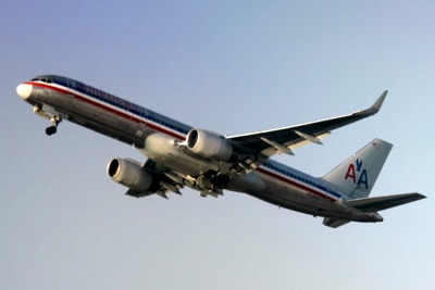 American Airlines in flight