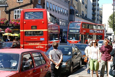 London is one of the car dependent cities in Europe, according to a new study (photo: Hideyuki Kamon CC-BY-SA-2.0 via Wikimedia Commons)