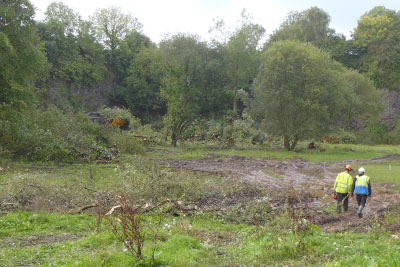 Brofiscin Quarry was used in the 1960s and 70s as a chemical and industrial waste dump (photo: Environment Agency Wales)