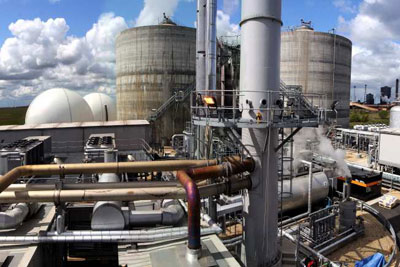 Northumbrian Water would get to report emissions saved by its anaerobic digestion plant at Bran Sands, Teesside, under Ofwat’s new regime. But it would not have to report the plant’s renewable energy generation (Photo: Northumbrian Water)