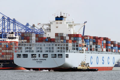 Cargo ship coming into port (picture: Alamy / Clynt Garnham Shipping)