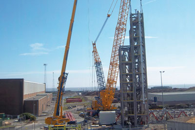 RWE's demonstration CCS plant under construction at its Aberthaw power plant (photo: RWE)