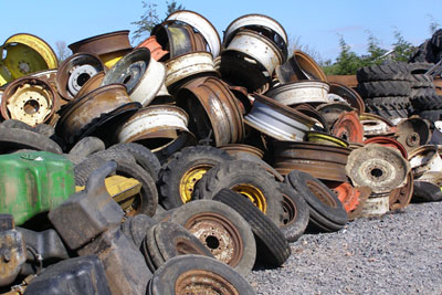 Large volumes of scrap steel, vehicle parts and tractor cabs were found at George Milliken's unlicensed scrap yard in Dromore, County Down (picture: Northern Ireland Environment Agency)